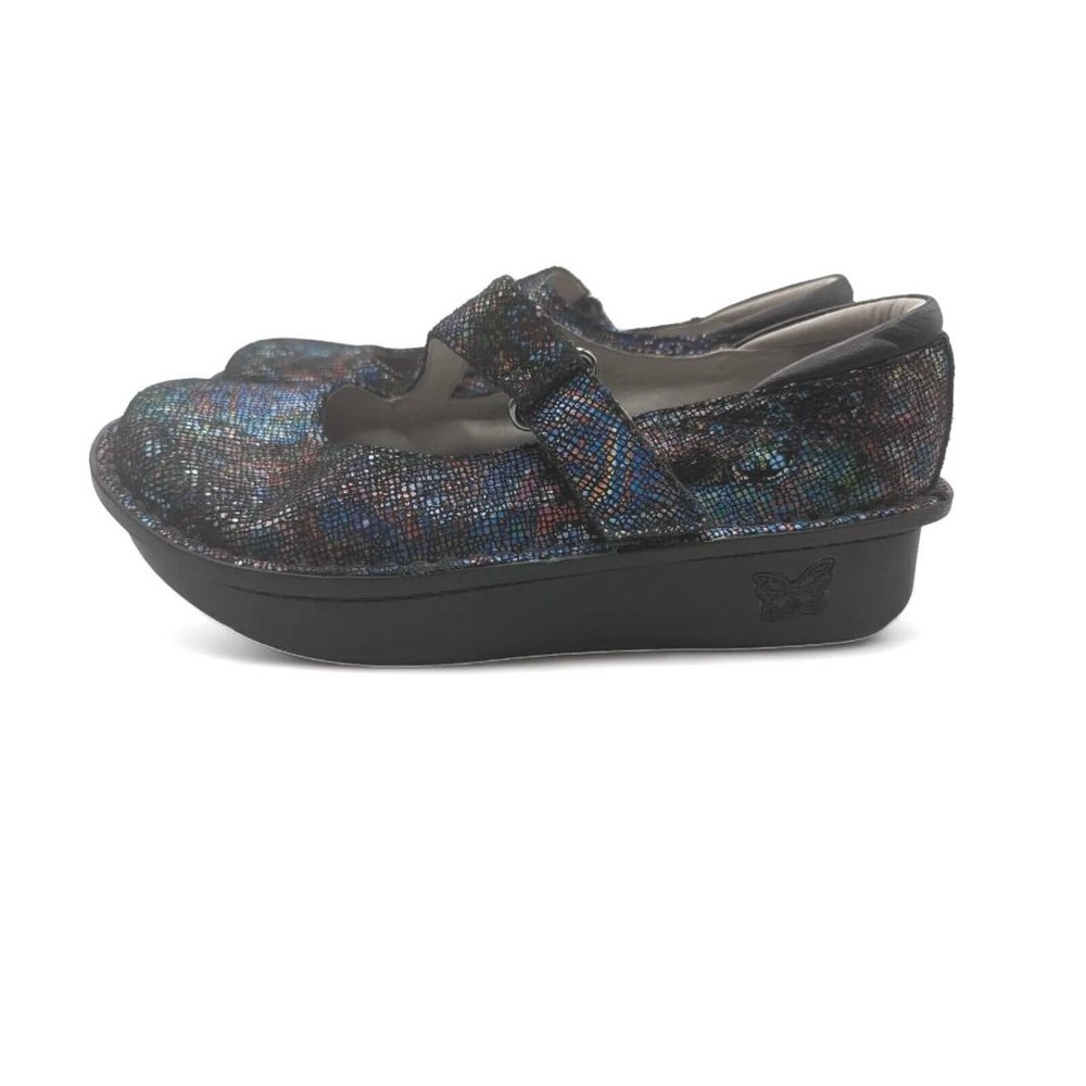 Alegria Dayna Beauty Blur Mary Jane Metallic Leather Shoes Size US 5 EU 35 - Picture 6 of 11